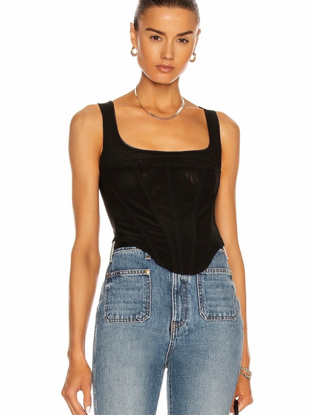 Miaou Black Campbell Corset Top